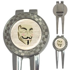 We The Anonymous People Golf Pitchfork & Ball Marker by StuffOrSomething