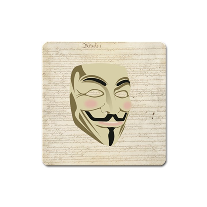 We The Anonymous People Magnet (Square)