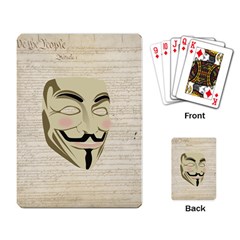 We The Anonymous People Playing Cards Single Design by StuffOrSomething