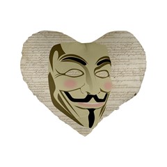 We The Anonymous People 16  Premium Heart Shape Cushion  by StuffOrSomething