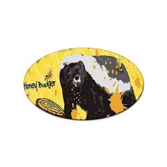 Honeybadgersnack Sticker (oval) by BlueVelvetDesigns