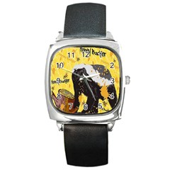 Honeybadgersnack Square Leather Watch by BlueVelvetDesigns