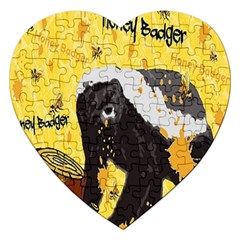 Honeybadgersnack Jigsaw Puzzle (heart) by BlueVelvetDesigns