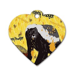 Honeybadgersnack Dog Tag Heart (two Sided) by BlueVelvetDesigns