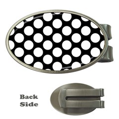 Black And White Polkadot Money Clip (oval) by Zandiepants