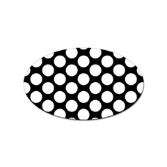 Black And White Polkadot Sticker (oval) by Zandiepants