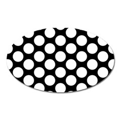 Black And White Polkadot Magnet (oval) by Zandiepants