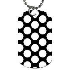 Black And White Polkadot Dog Tag (two-sided)  by Zandiepants