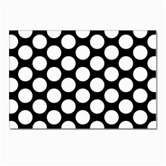 Black And White Polkadot Postcard 4 x 6  (10 Pack) by Zandiepants