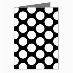 Black And White Polkadot Greeting Card by Zandiepants