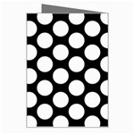 Black And White Polkadot Greeting Card Right