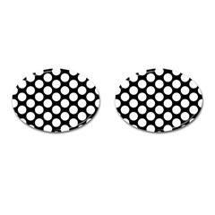 Black And White Polkadot Cufflinks (oval) by Zandiepants