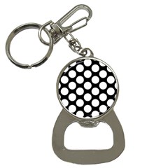 Black And White Polkadot Bottle Opener Key Chain by Zandiepants