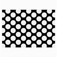 Black And White Polkadot Glasses Cloth (large, Two Sided) by Zandiepants