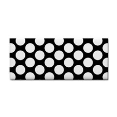 Black And White Polkadot Hand Towel by Zandiepants