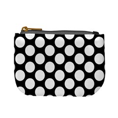 Black And White Polkadot Coin Change Purse by Zandiepants