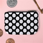 Black And White Polkadot Coin Change Purse Back