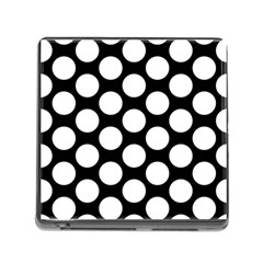 Black And White Polkadot Memory Card Reader With Storage (square) by Zandiepants