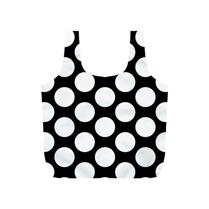 Black And White Polkadot Reusable Bag (S)