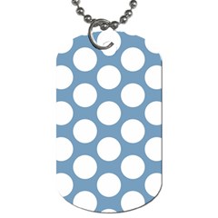 Blue Polkadot Dog Tag (one Sided) by Zandiepants