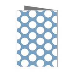 Blue Polkadot Mini Greeting Card (8 Pack) by Zandiepants