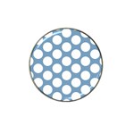 Blue Polkadot Golf Ball Marker 10 Pack (for Hat Clip) Front