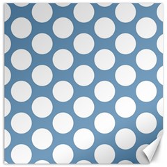 Blue Polkadot Canvas 12  X 12  (unframed) by Zandiepants