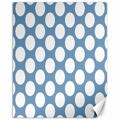 Blue Polkadot Canvas 16  X 20  (unframed) by Zandiepants