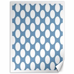 Blue Polkadot Canvas 36  X 48  (unframed) by Zandiepants