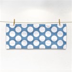 Blue Polkadot Hand Towel Front