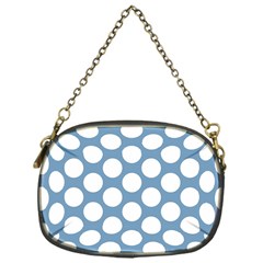 Blue Polkadot Chain Purse (one Side) by Zandiepants