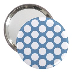 Blue Polkadot 3  Handbag Mirror by Zandiepants