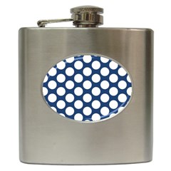 Dark Blue Polkadot Hip Flask by Zandiepants