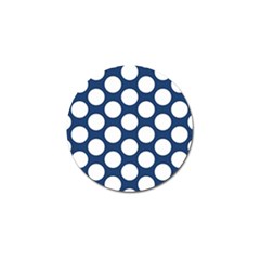 Dark Blue Polkadot Golf Ball Marker 4 Pack by Zandiepants