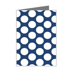 Dark Blue Polkadot Mini Greeting Card