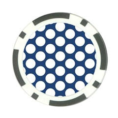 Dark Blue Polkadot Poker Chip (10 Pack) by Zandiepants