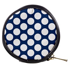 Dark Blue Polkadot Mini Makeup Case by Zandiepants