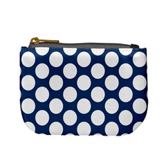 Dark Blue Polkadot Coin Change Purse by Zandiepants