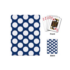 Dark Blue Polkadot Playing Cards (mini) by Zandiepants