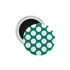 Emerald Green Polkadot 1 75  Button Magnet by Zandiepants