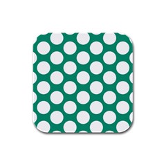 Emerald Green Polkadot Drink Coasters 4 Pack (square) by Zandiepants