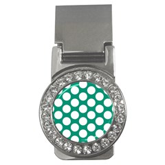 Emerald Green Polkadot Money Clip (cz) by Zandiepants