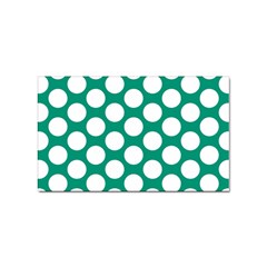 Emerald Green Polkadot Sticker (rectangle)