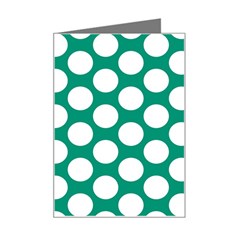 Emerald Green Polkadot Mini Greeting Card