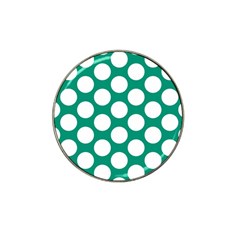 Emerald Green Polkadot Golf Ball Marker (for Hat Clip) by Zandiepants