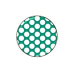 Emerald Green Polkadot Golf Ball Marker 10 Pack (for Hat Clip) Front