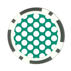 Emerald Green Polkadot Poker Chip (10 Pack) by Zandiepants