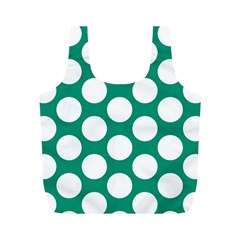 Emerald Green Polkadot Reusable Bag (m) by Zandiepants