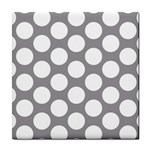 Grey Polkadot Ceramic Tile Front