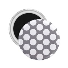 Grey Polkadot 2 25  Button Magnet by Zandiepants